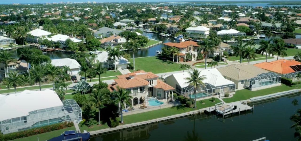 Marco Island waterfront neighborhood — area photograph